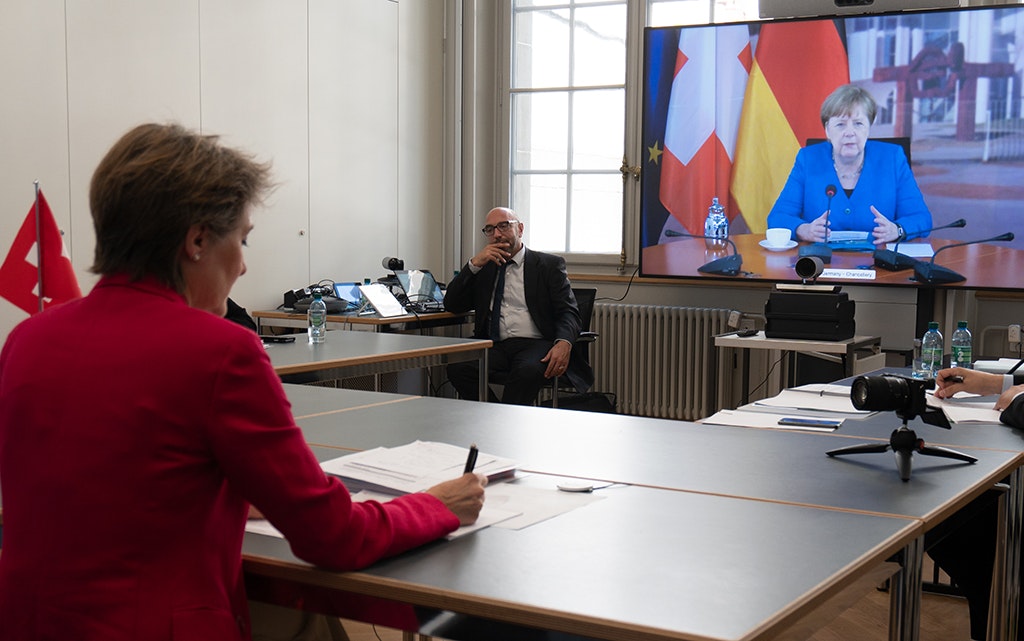 Simonetta Sommaruga und Angela Merkel