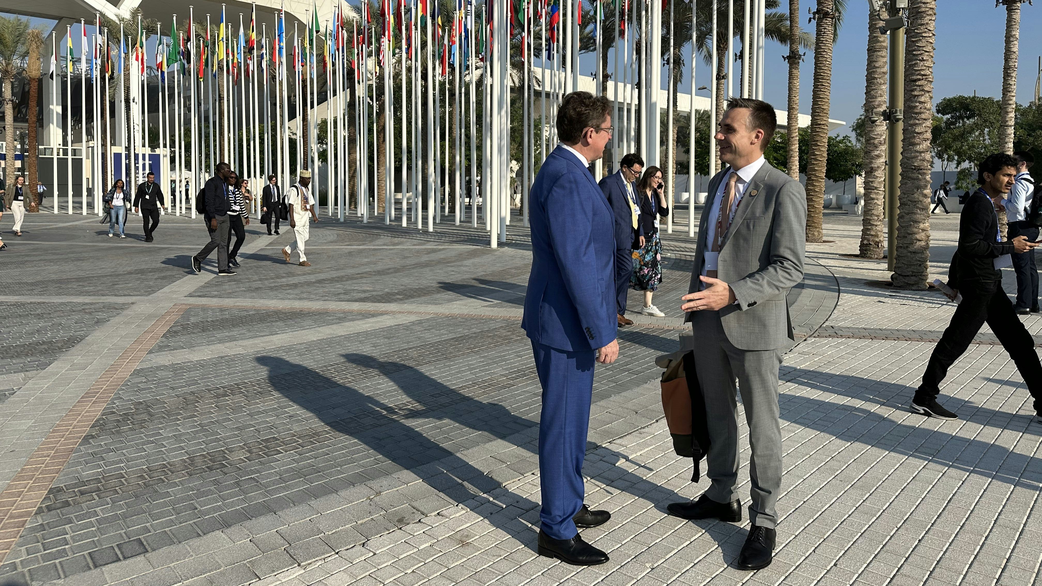 Bundesrat Albert Röst und Umweltbotschafter Felix Wertli