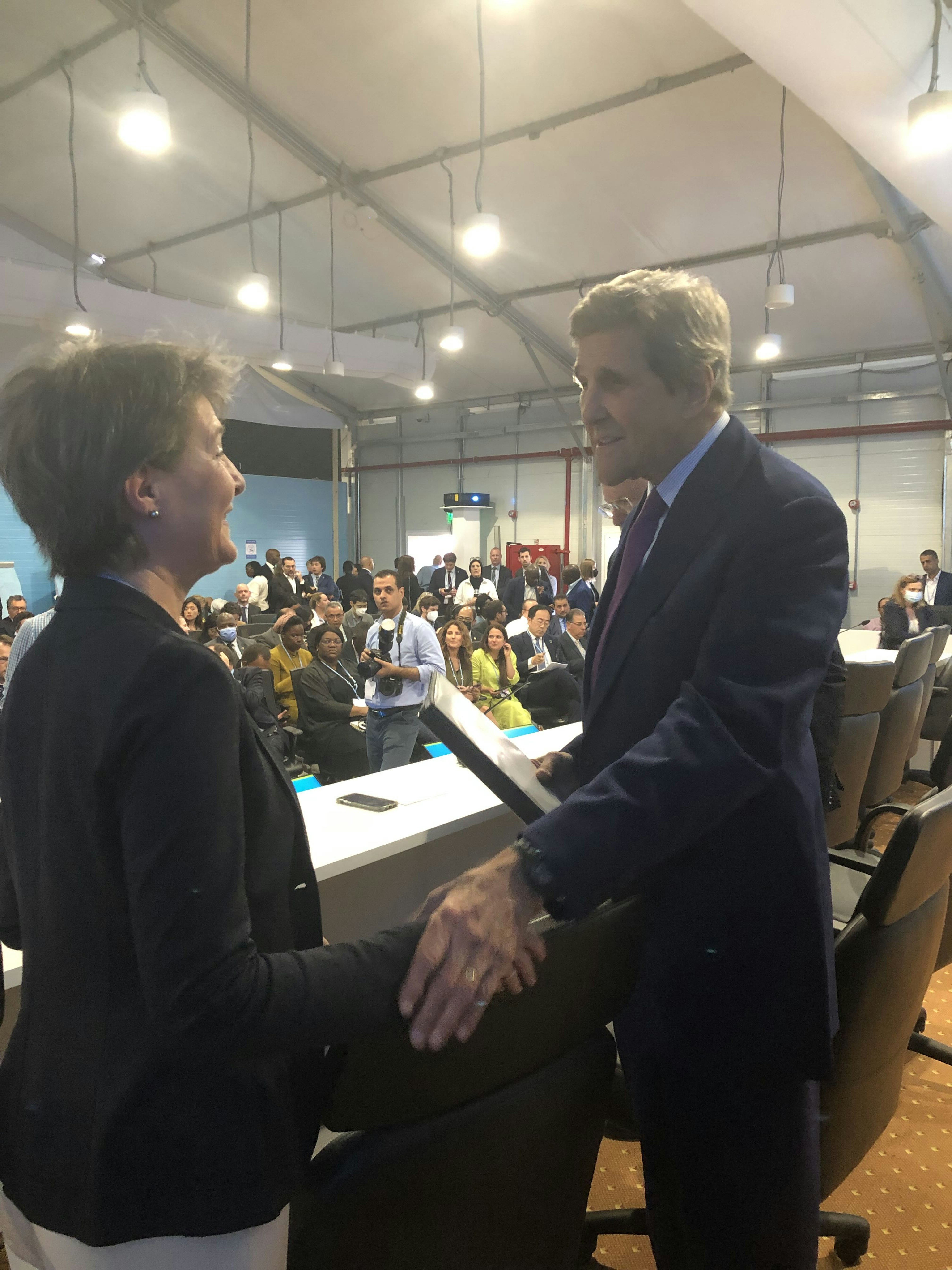 Wiedertreffen mit John Kerry, US-Sondergesandter für das Klima