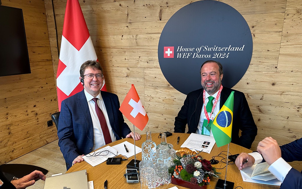 Bundesrat Albert Rösti und der brasilianische Energieminister Alexandre Silveira de Oliveira