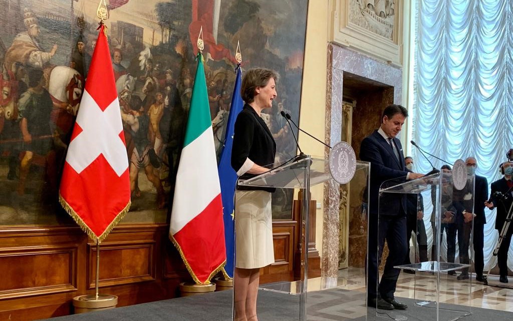 Bundespräsidentin Sommaruga und der italienische Regierungschef Giuseppe Conte 