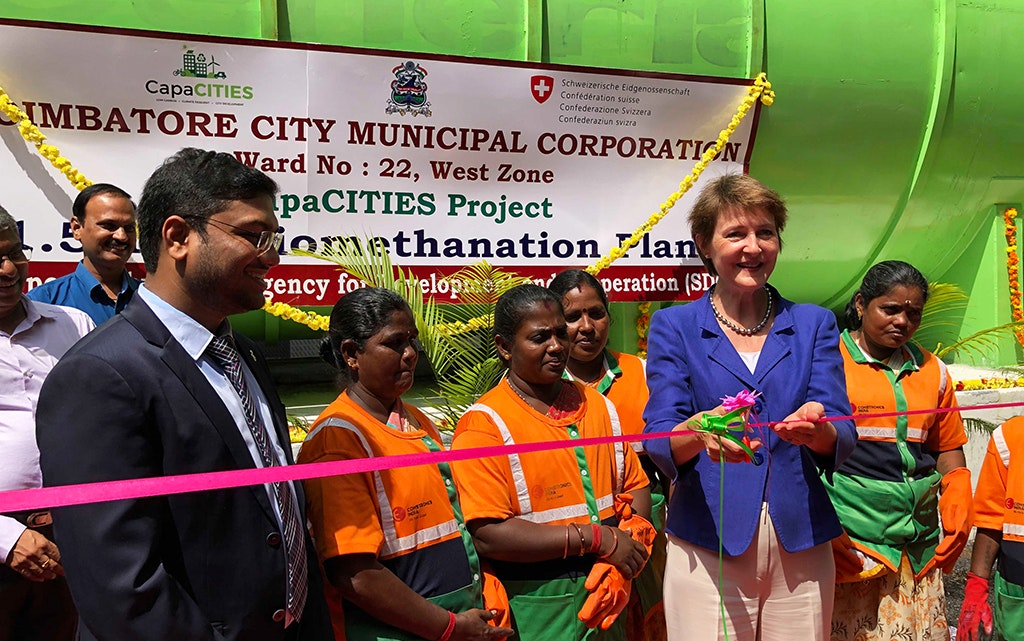 Von der Schweiz unterstützte Biogasanlage in Coimbatore (CapaCITIES): Offizielle Überabe an die Stadt