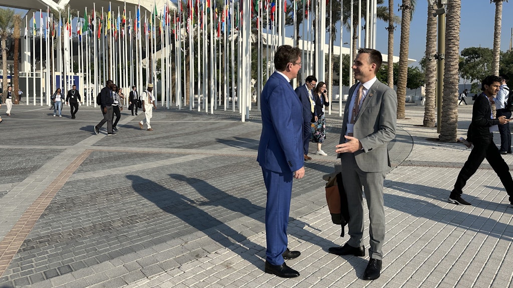 Federal Councillor Albert Rösti and Environment Ambassador Felix Wertli