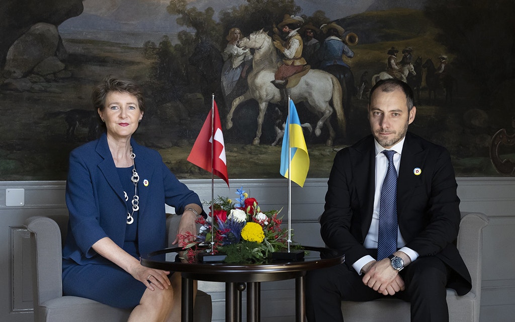 Federal Councillor Simonetta Sommaruga and Infrastructure Minister Oleksandr Kubrakov