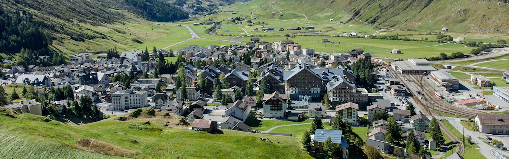 Aerial photo of Andermatt