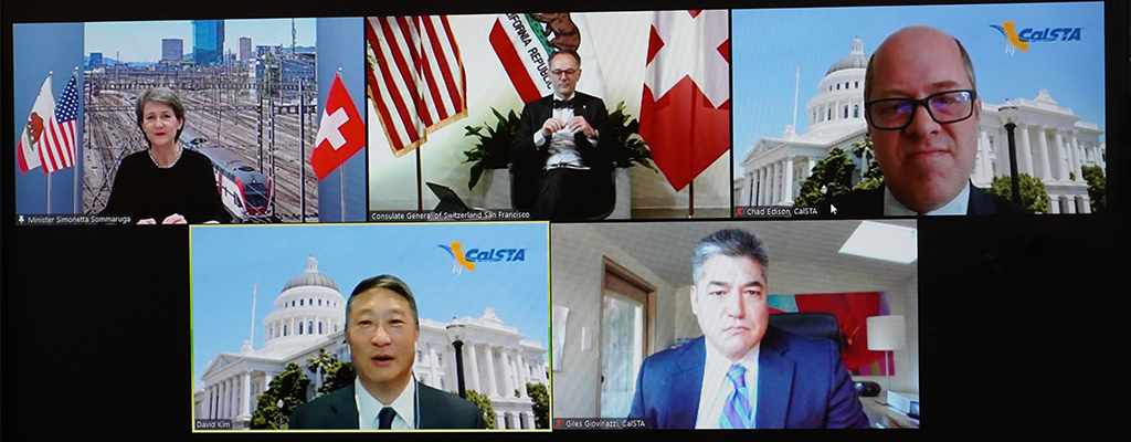 Federal Councillor Simonetta Sommaruga and David S. Kim