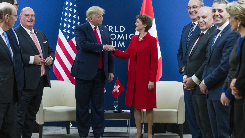 President Simonetta Sommaruga and US President Donald Trump
