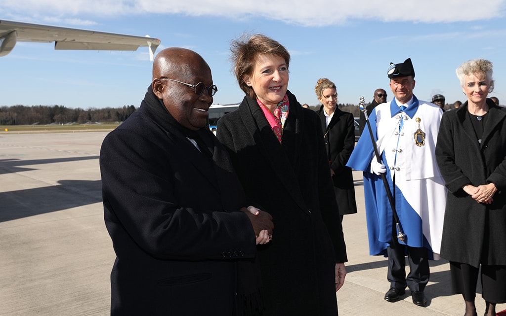 President Simonetta Sommaruga and Ghanaian President Nana Addo Dankwa Akufo-Addo