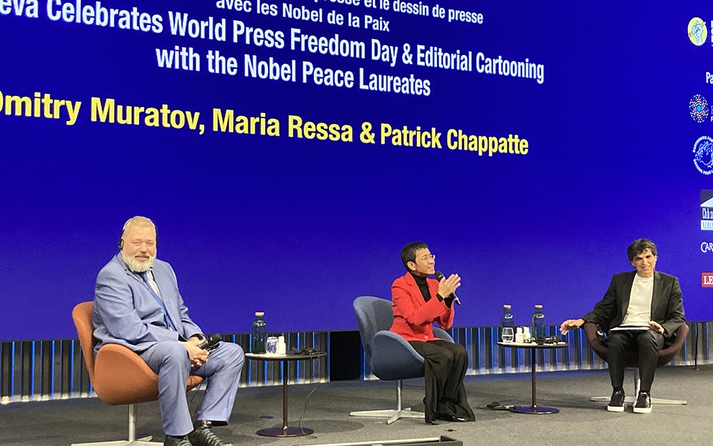 Dmitry Muratov et Maria Ressa, tous deux prix Nobel de la paix 2021