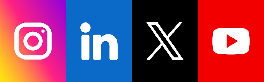 Social Media Banner Instagram LinkedIn X YouTube