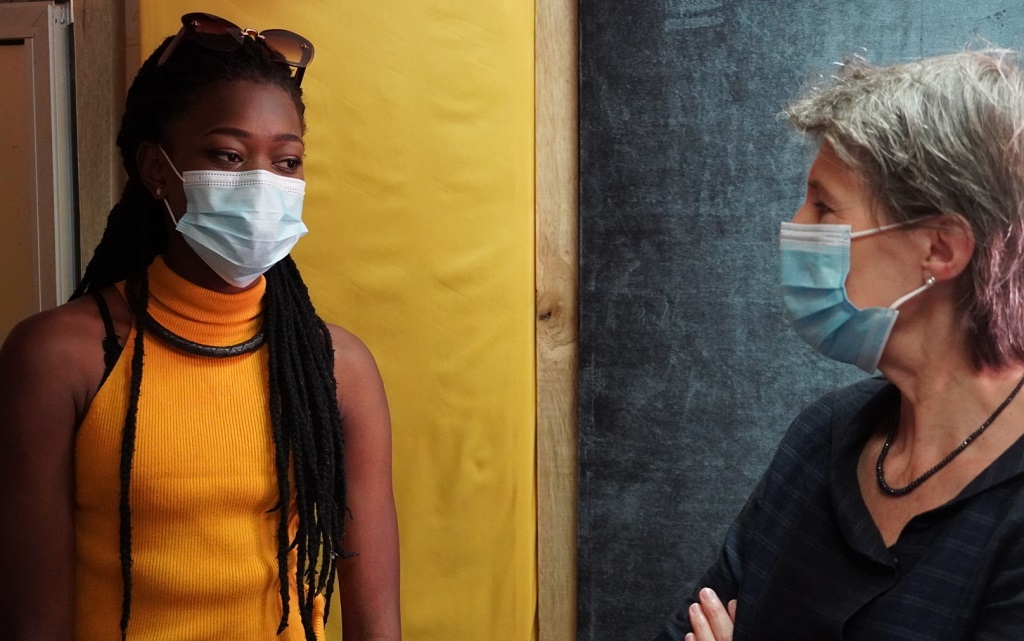 Magui e la consigliera federale Simonetta Sommaruga