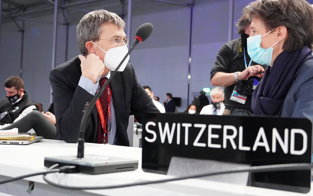 L’ambasciatore per l’ambiente Franz Perrez e la consigliera federale Sommaruga