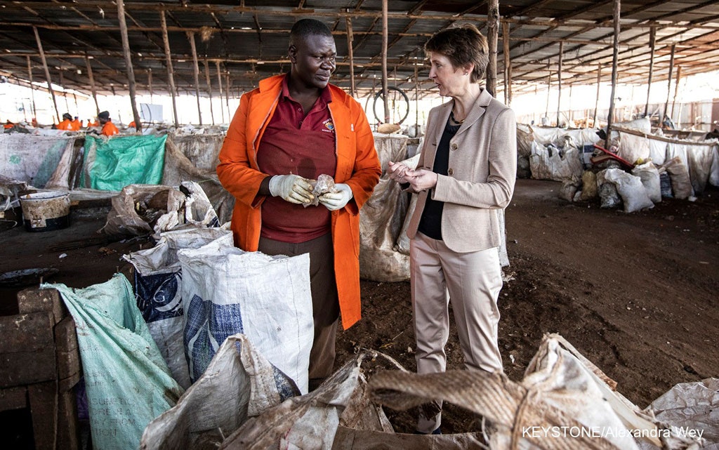 Visita di un'azienda di riciclaggio sotto direzione svizzera a Nairobi