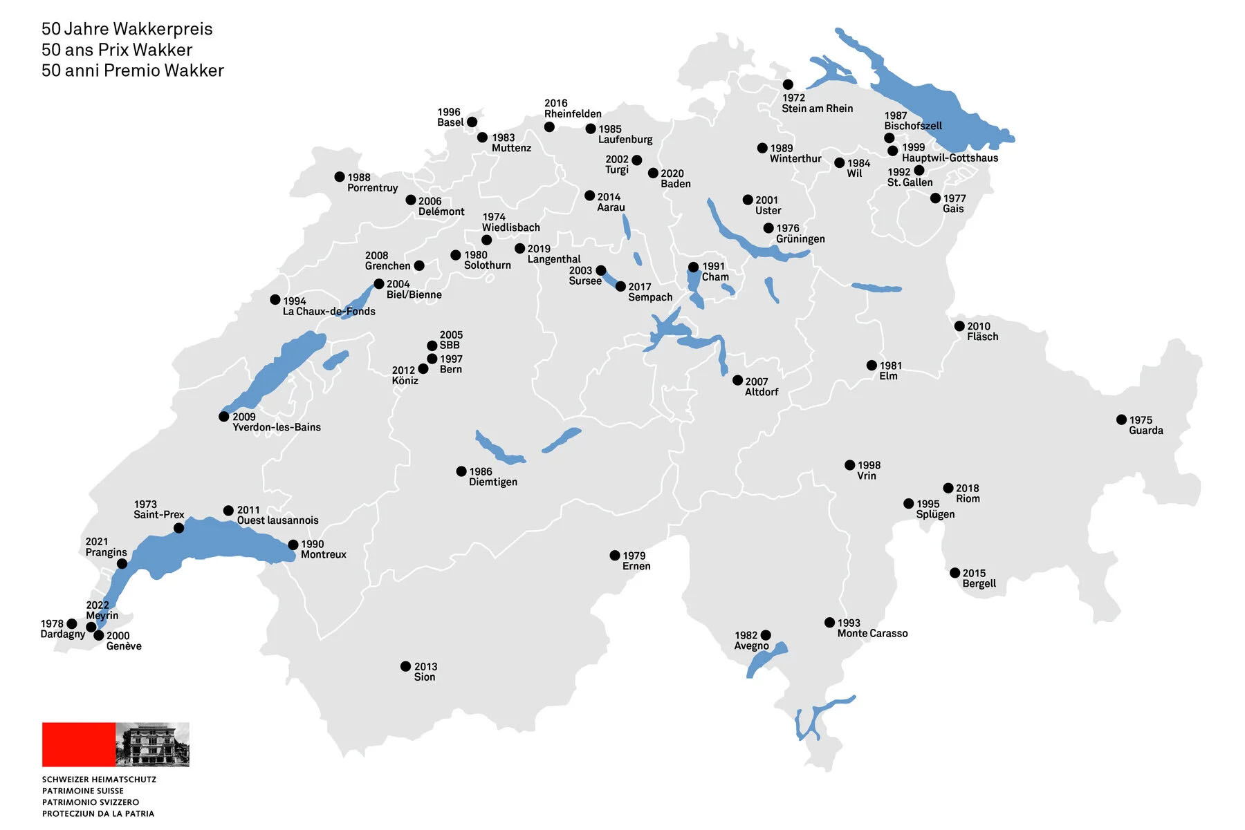 I 50 vincitori del Premio Wakker